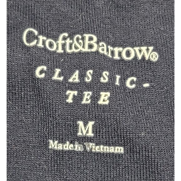 Croft & Barrow Navy Blue Classic Tee Top Medium Lightweight Soft Stretchy - Picture 3 of 4